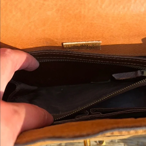 Vintage Pedro Mayorga Ostrich Satchel (like Hermes Kelly Bag or Sac à Dépêches) - Picture 16 of 17